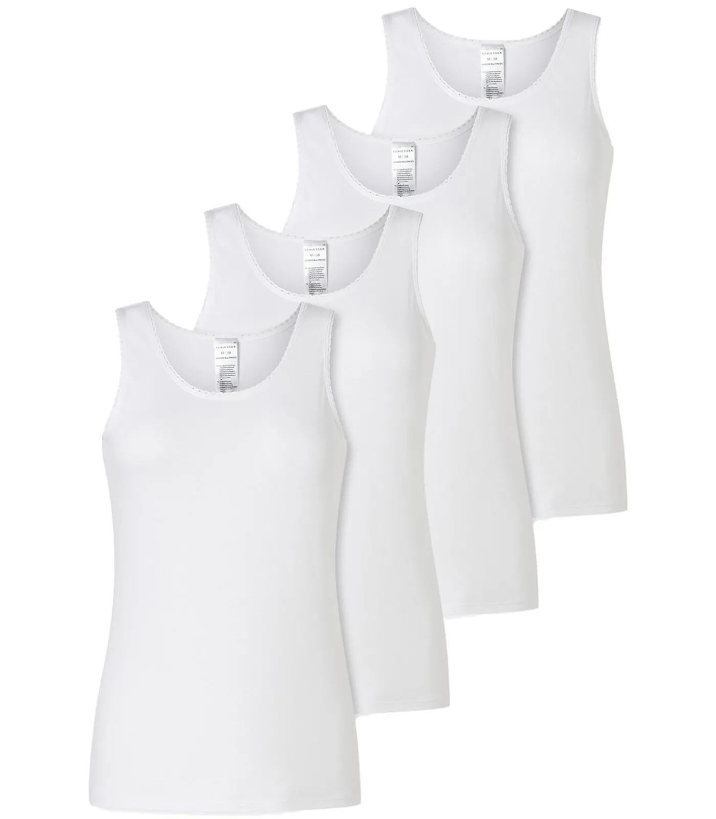 SCHIESSER 4 pack 95/5 Modern Cotton - onderhemd white Discount