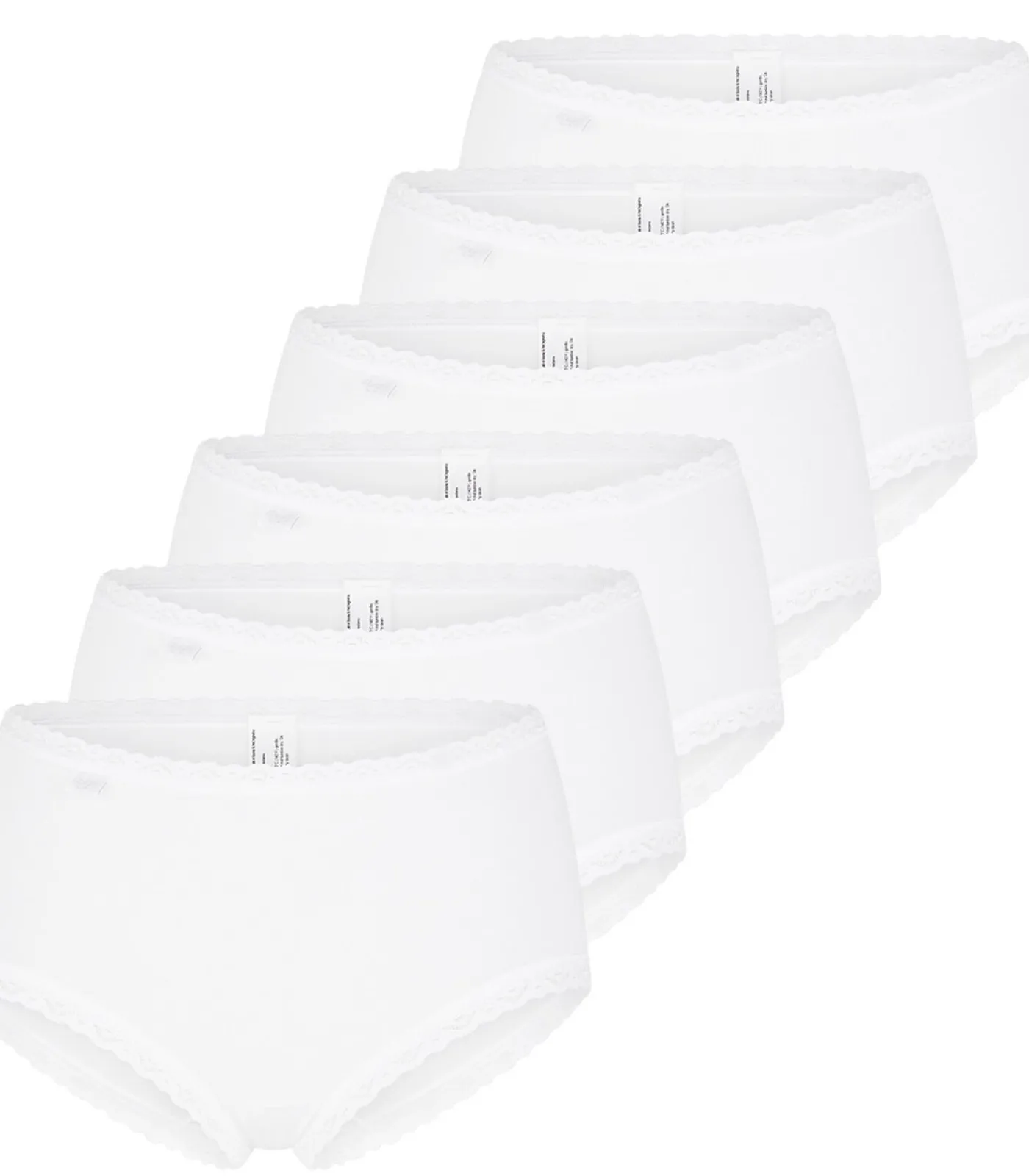 sloggi 6 pack 24/7 Cotton Lace - midi slip white Online