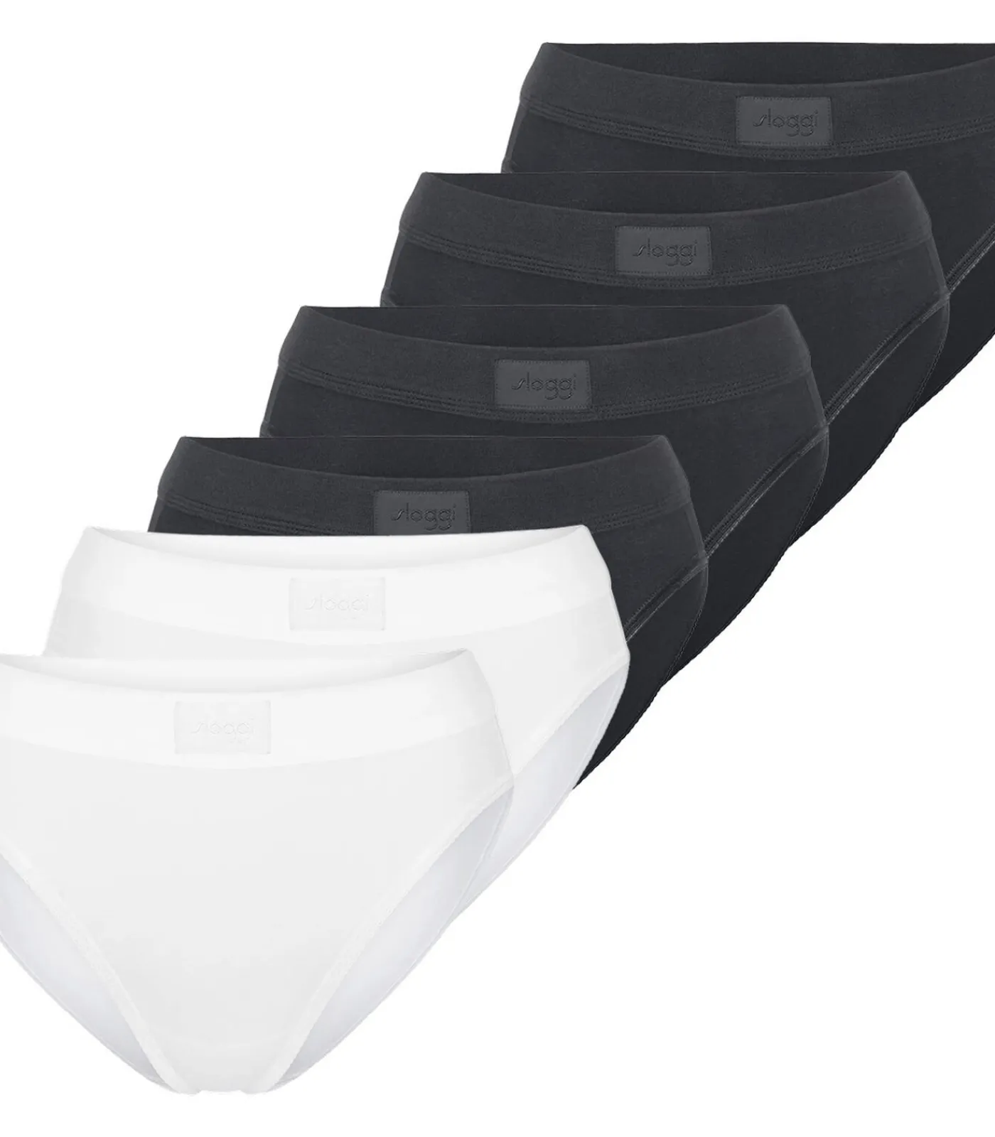 sloggi 6 pack Double Comfort T - tai slip white/black Discount