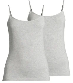 Nina from C. 2 pack Light & Easy - spaghettitop gray Online