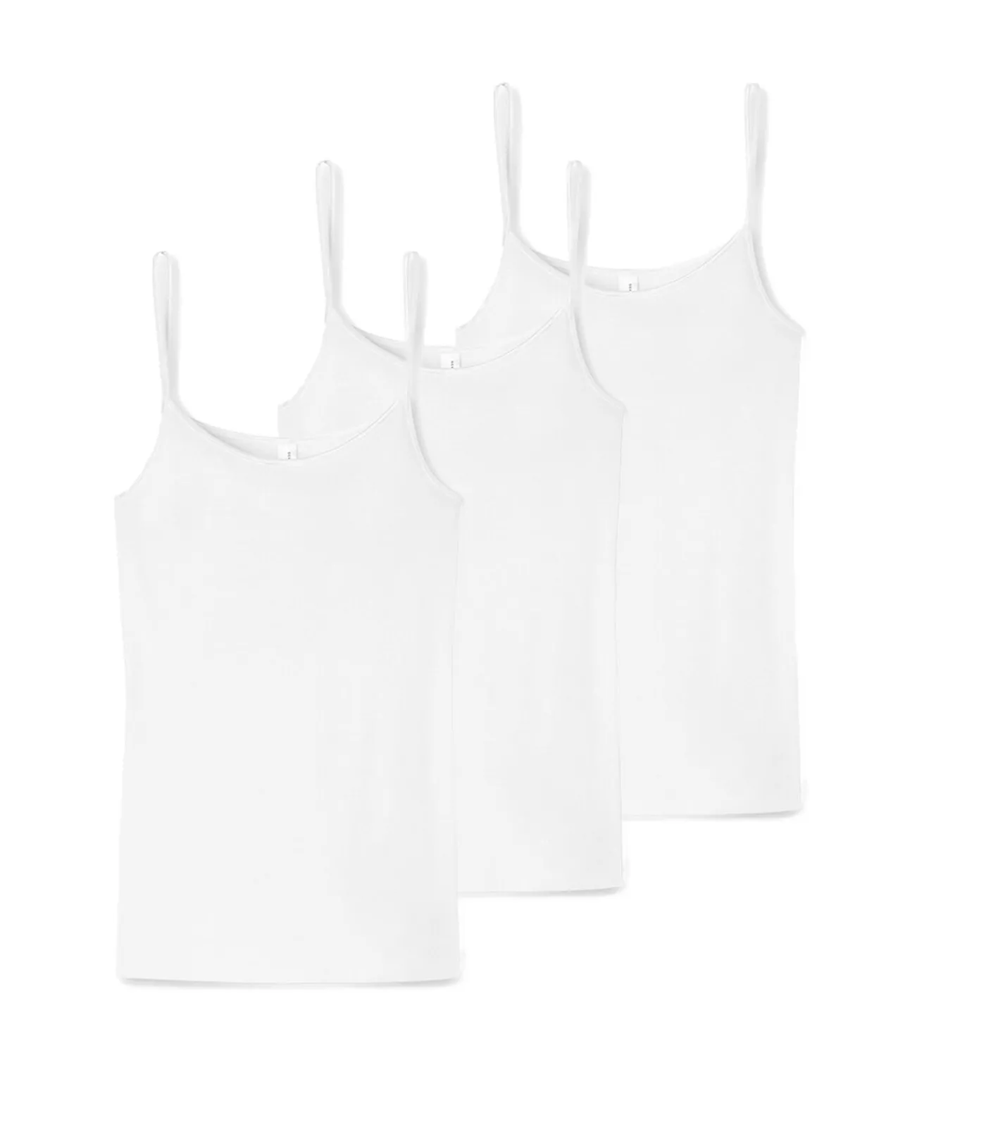 SCHIESSER 3 pack Luxury - spaghettitop white