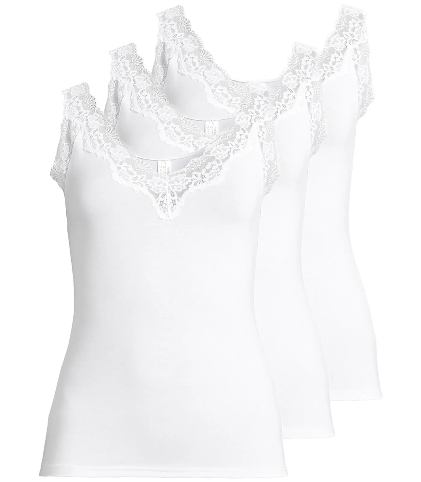 Nina from C. 3 pack Romance - onderhemd white New
