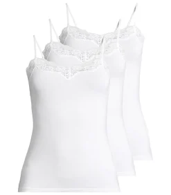 Nina from C. 3 pack Romance - spaghettitop white Discount