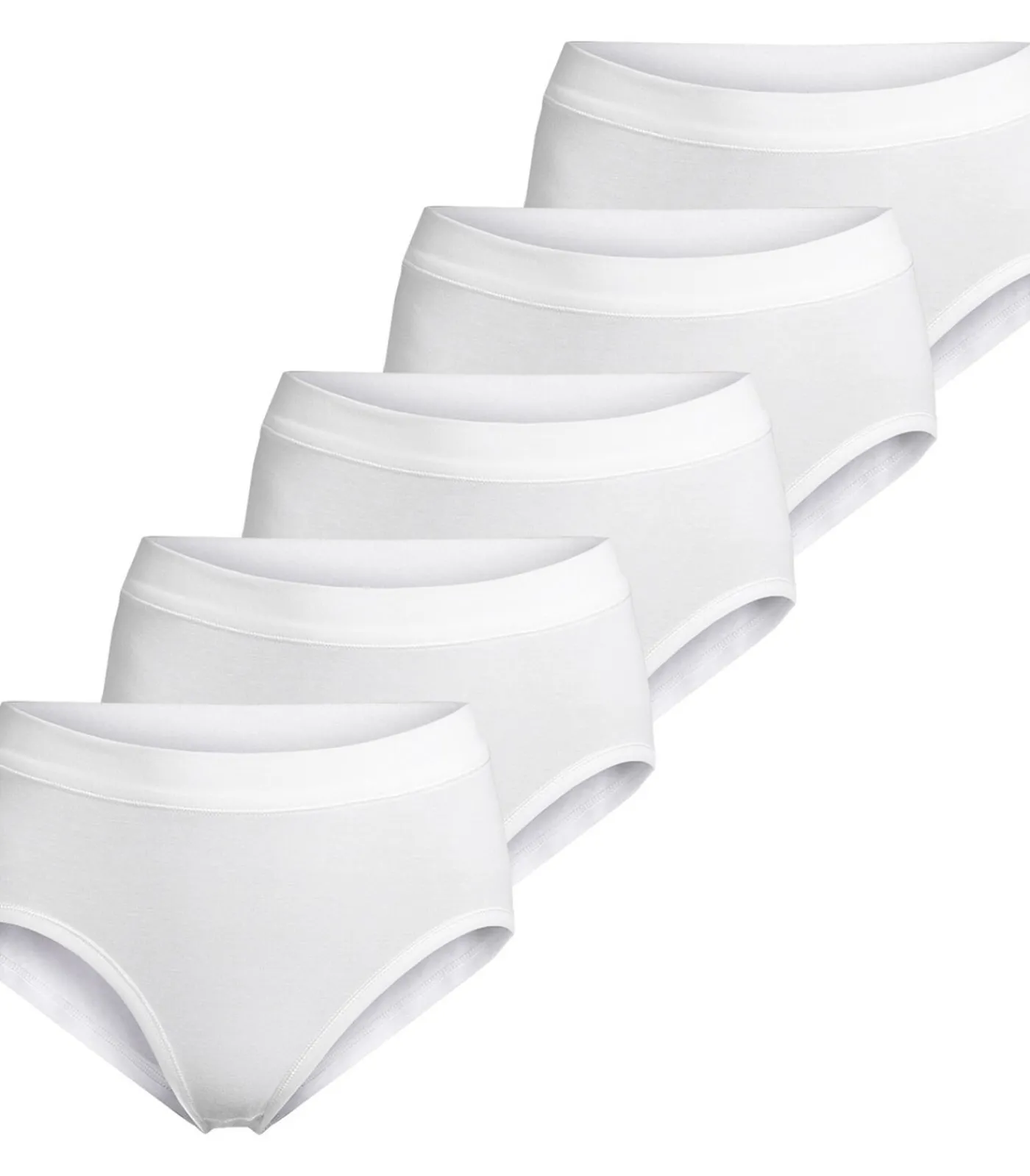 ESGE 5 pack Basic - à fines côtes - hipster slip white Best