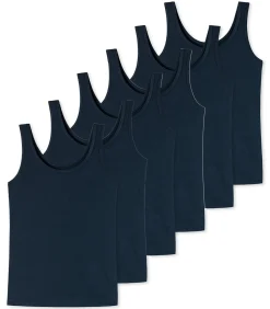 uncover by Schiesser 6 pack Basic - onderhemd darkBlue Best