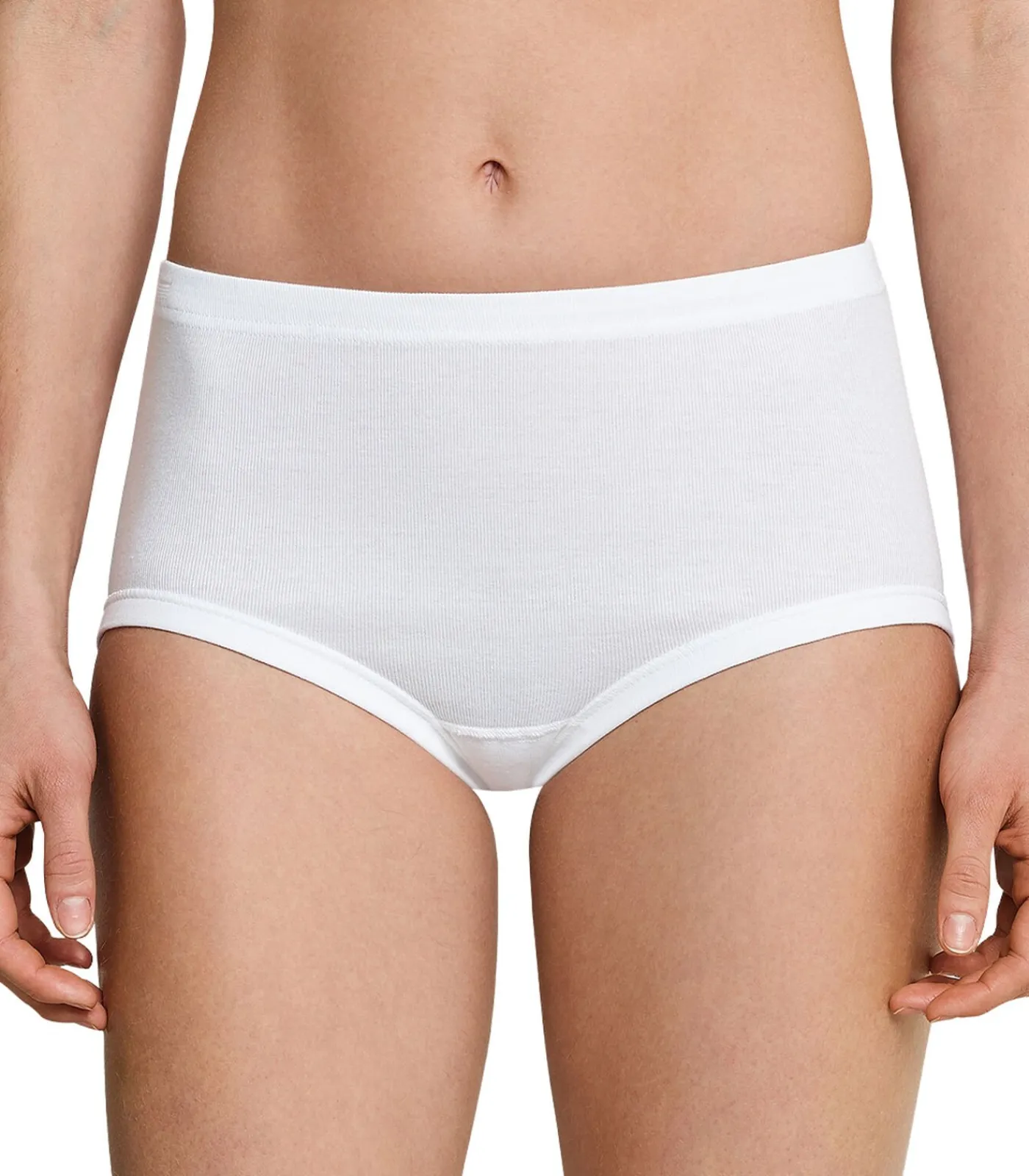 SCHIESSER 6 pack Original Classics fijnrib - tailleslip white Clearance