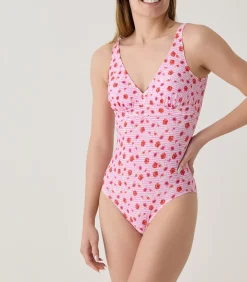 Laura By Janine Robin 1 stuk zwempak Escalet fuchsia New
