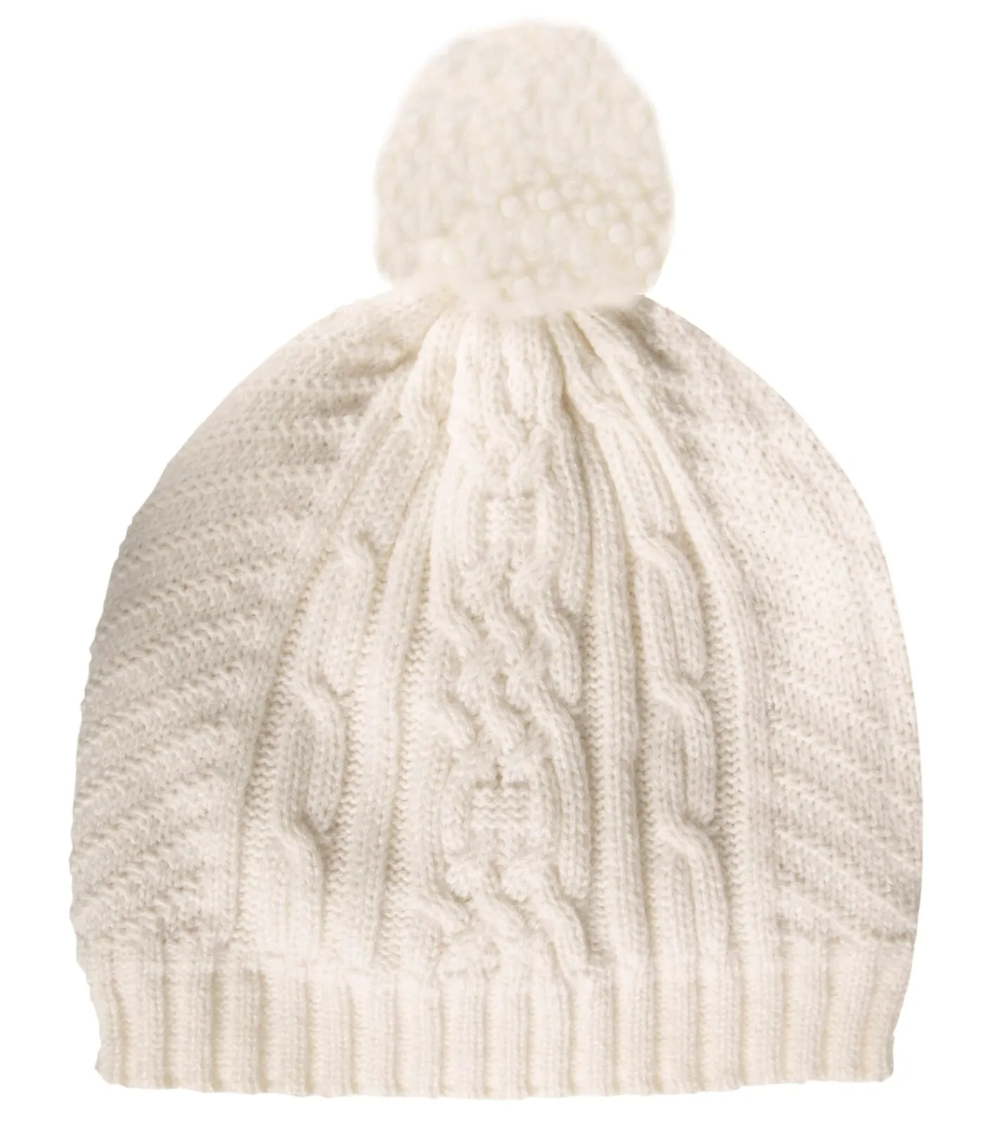 ISOTONER Aran gebreide damespet wit white Hot