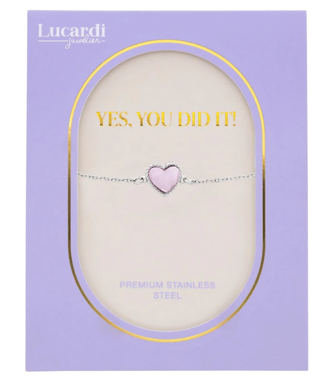 Lucardi Armband Staal silver Outlet