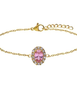 Lucardi Armband Staal pink Discount