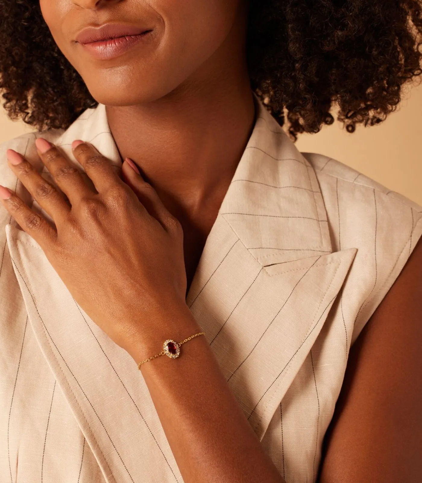 Lucardi Armband Staal red Outlet