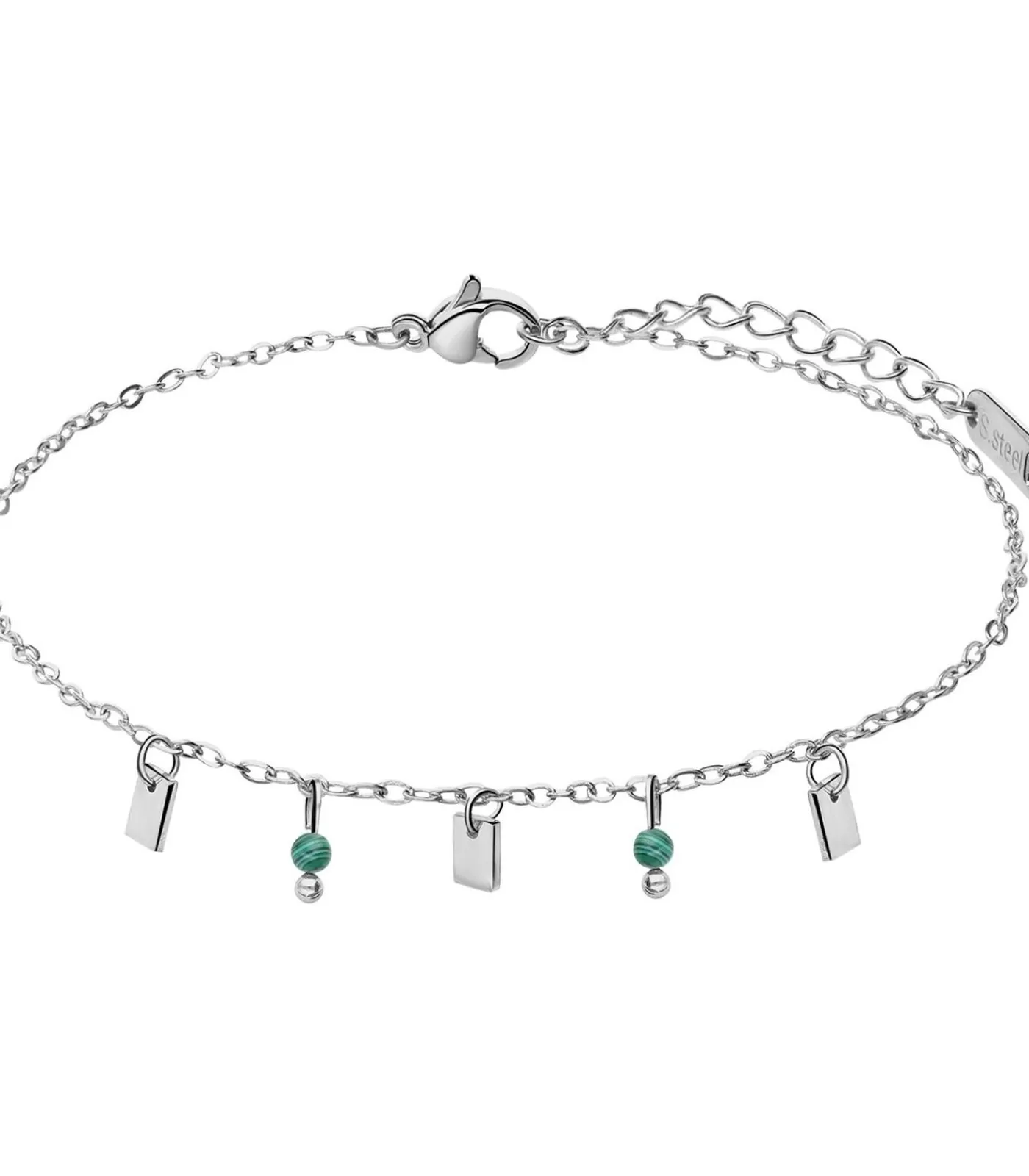 Lucardi Armband Staal 20 cm blue/silver Clearance