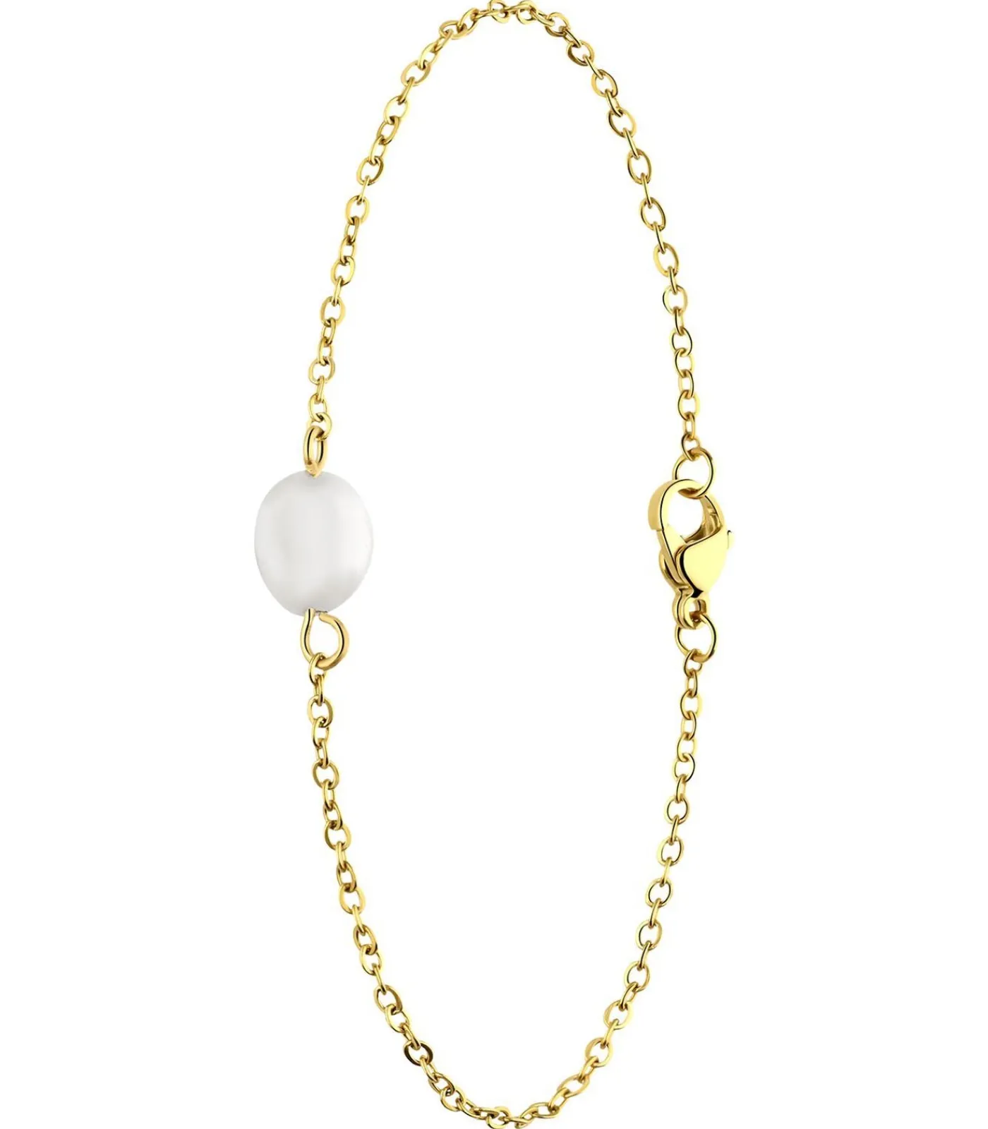 Lucardi Armband Staal 20 cm gold/pink Hot
