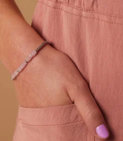 Lucardi Armband Staal 20 cm pink/silver Online