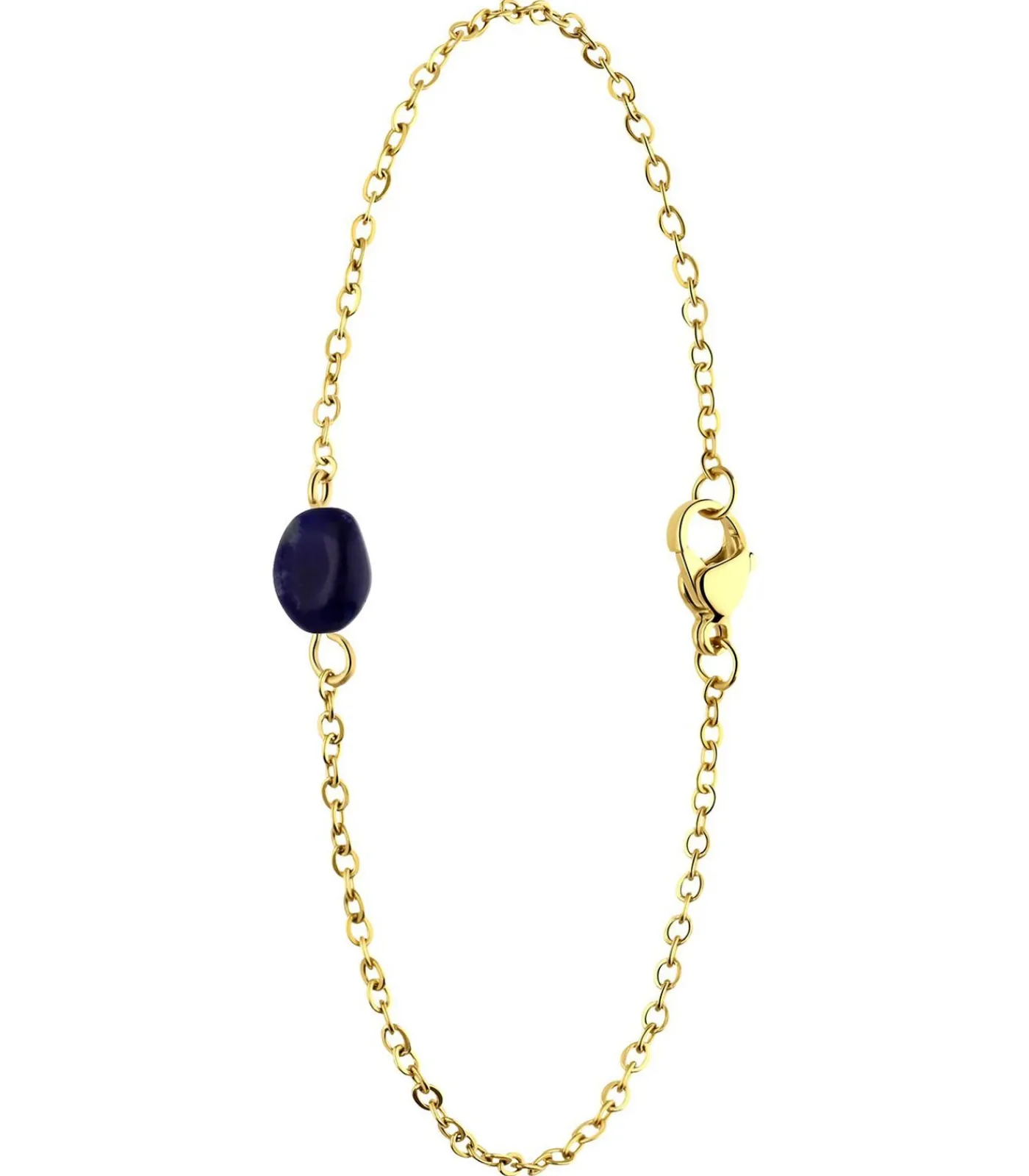 Lucardi Armband Staal 20 cm blue/gold Discount