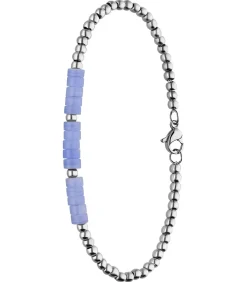 Lucardi Armband Staal 20 cm blue/silver Best