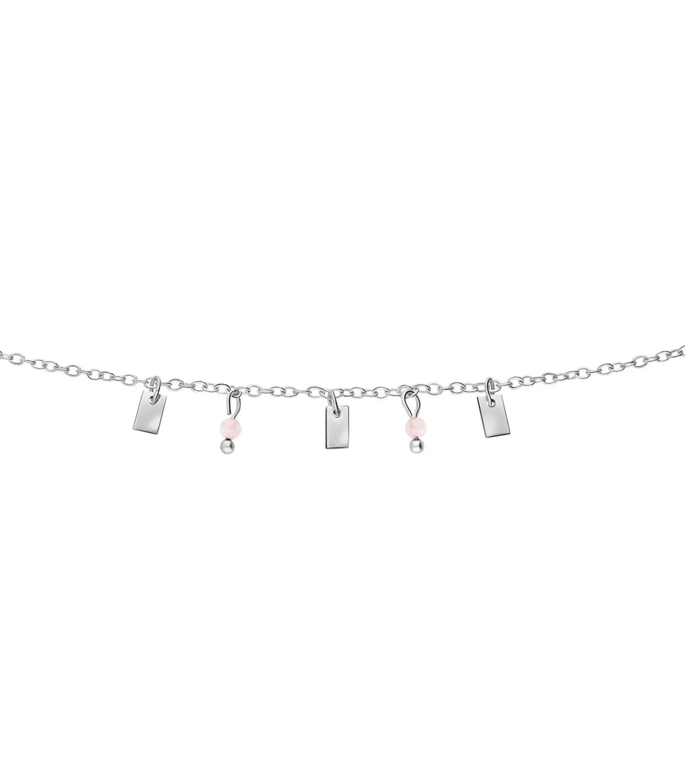 Lucardi Armband Staal 20 cm pink/silver Discount