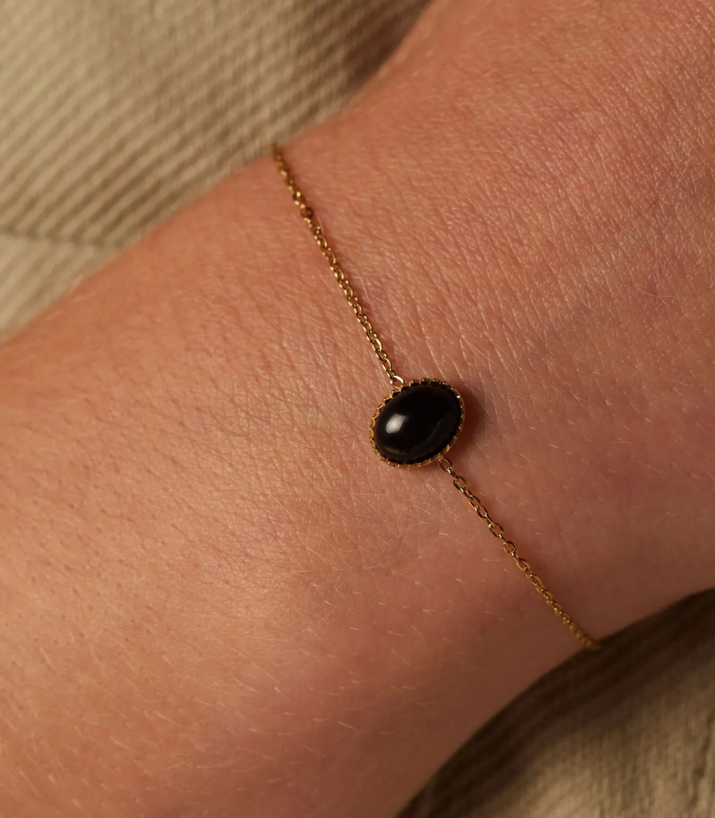 Lucardi Armband Staal 20 cm black/gold New