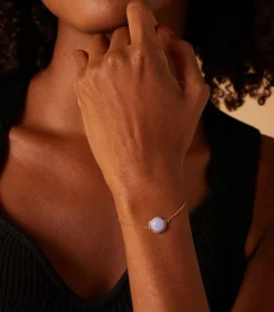 Lucardi Armband Staal 19 cm - Goudkleurig blue Discount