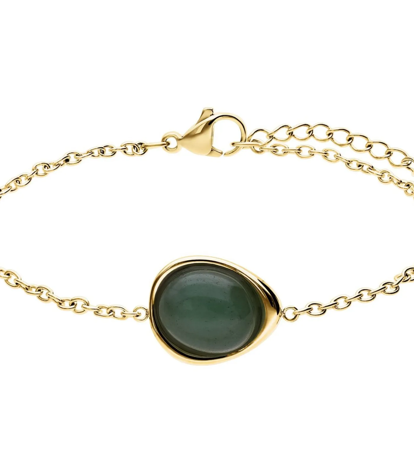 Lucardi Armband Staal 19 cm - Goudkleurig green Outlet