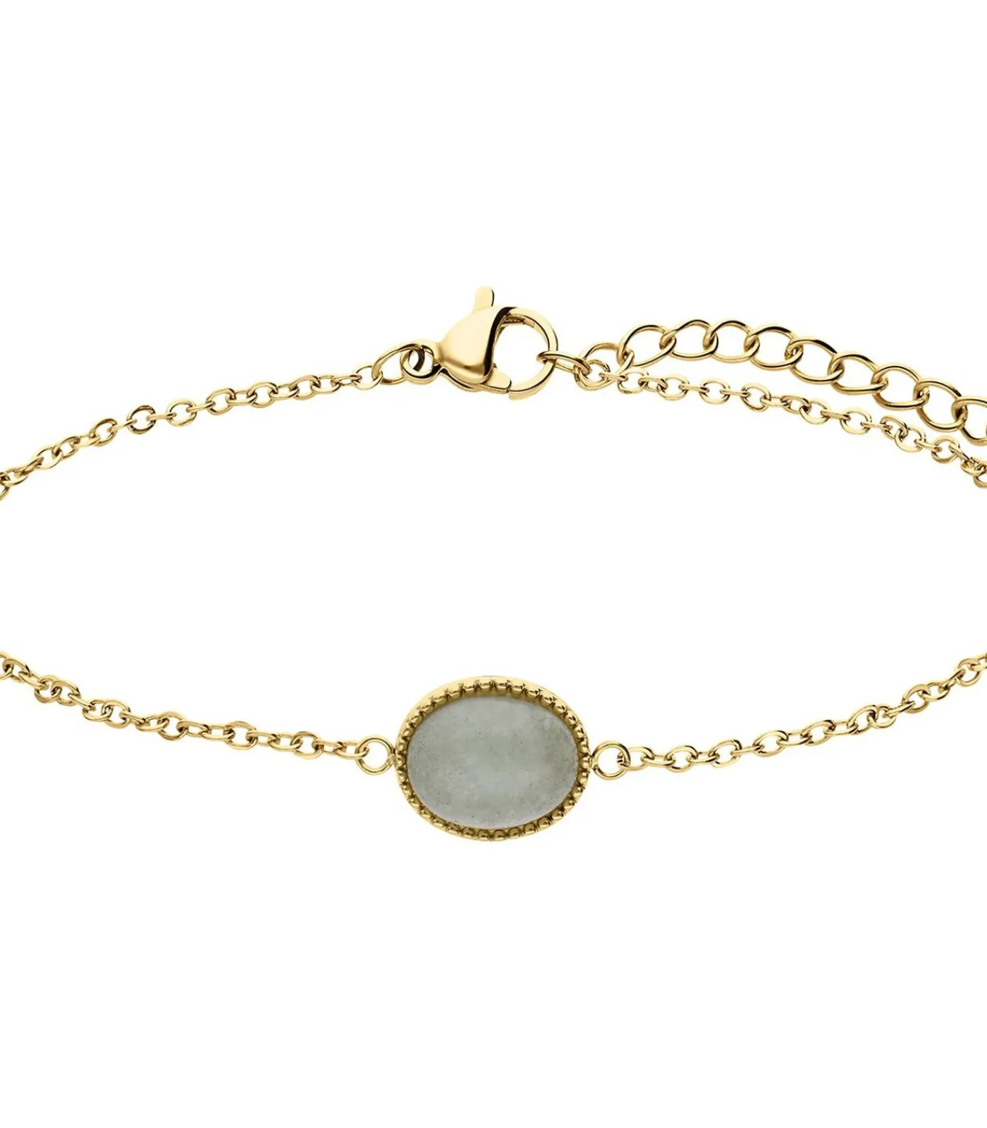 Lucardi Armband Staal 19 cm - Goudkleurig green Online