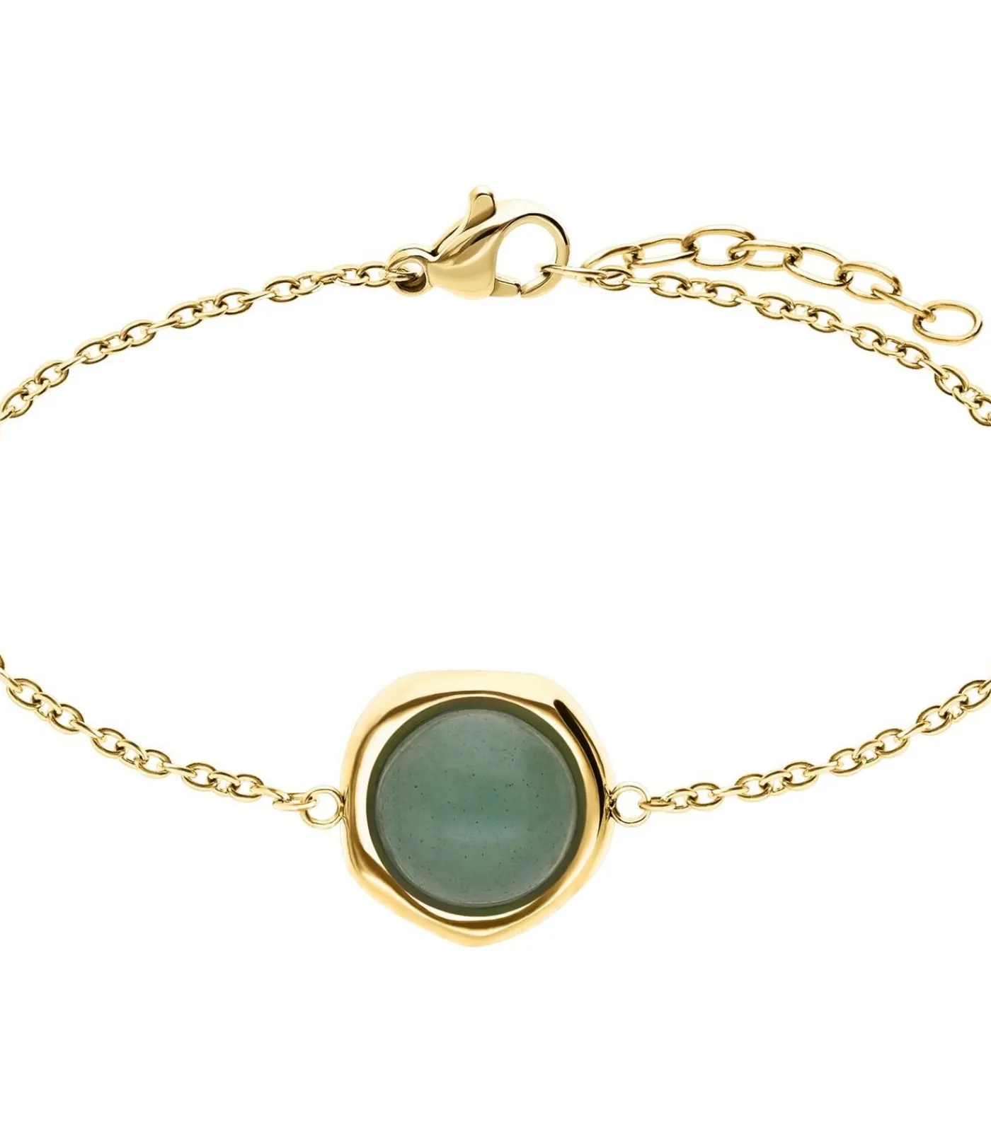 Lucardi Armband Staal 19 cm - Goudkleurig green Outlet