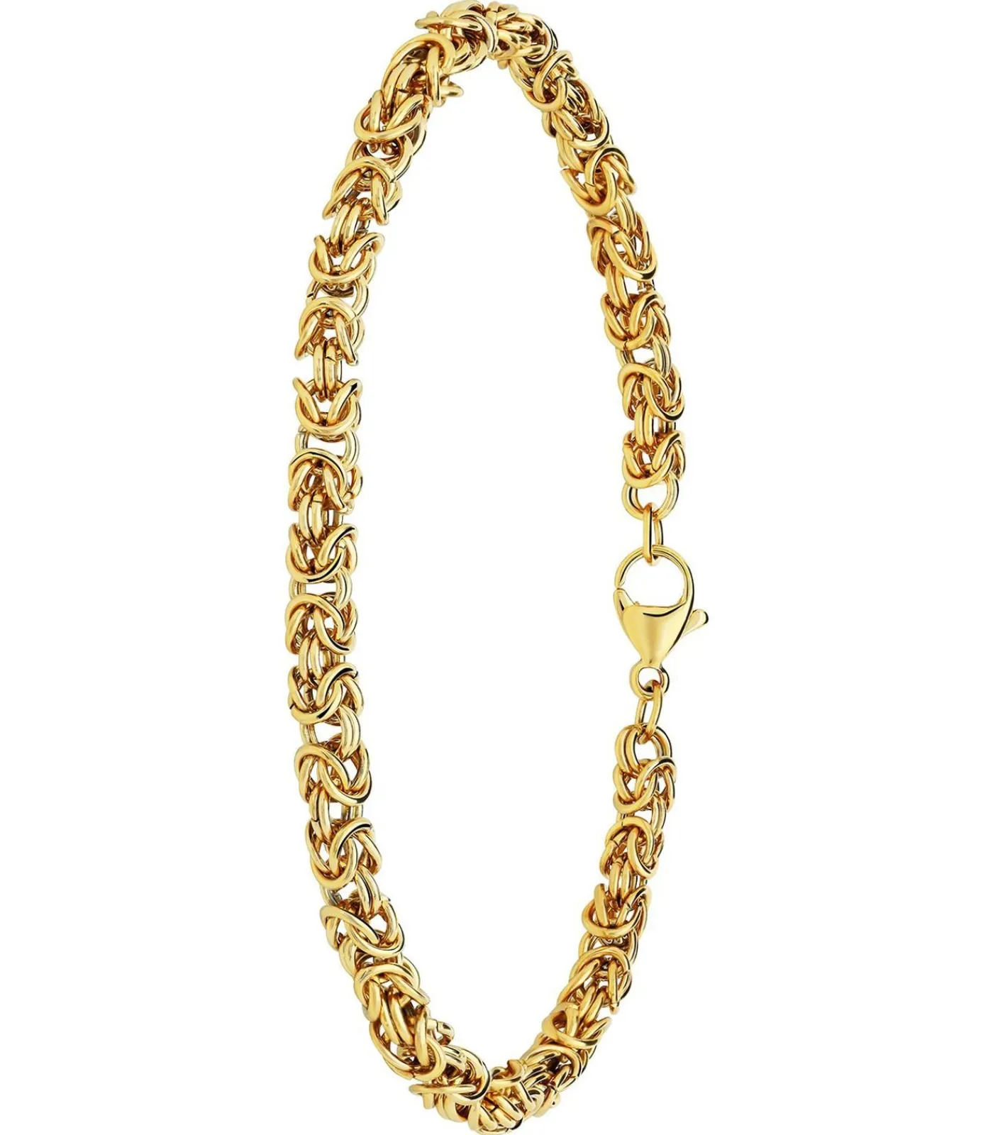 Lucardi Armband Staal 15 cm - Goudkleurig gold