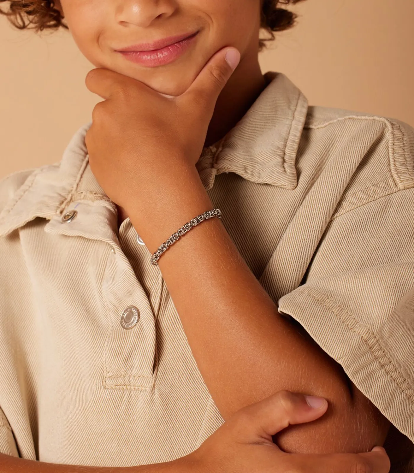 Lucardi Armband Staal 15 cm - Zilverkleurig silver Sale