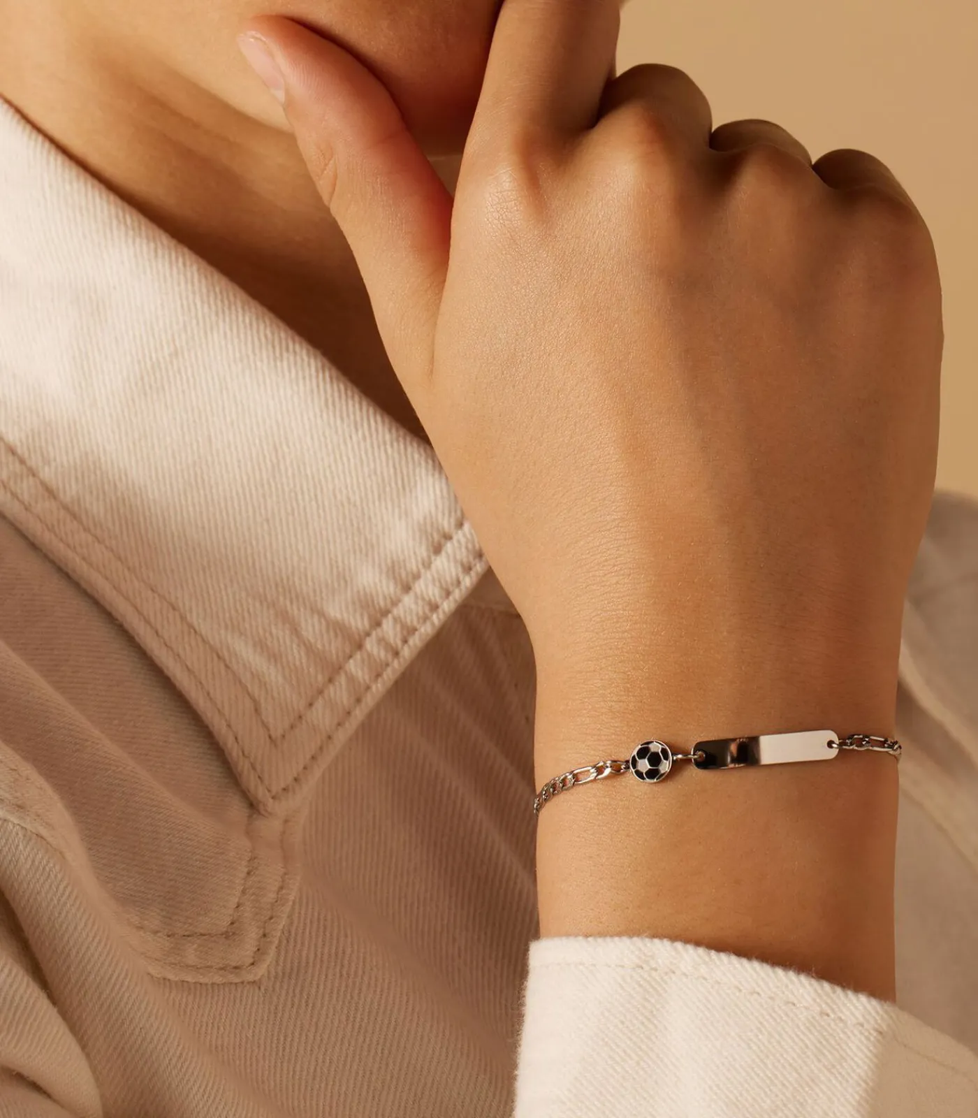 Lucardi Armband Staal 15 cm - Zilverkleurig silver Discount