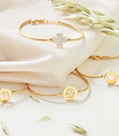 Lucardi Armband Staal 20 cm - Zilverkleurig gold