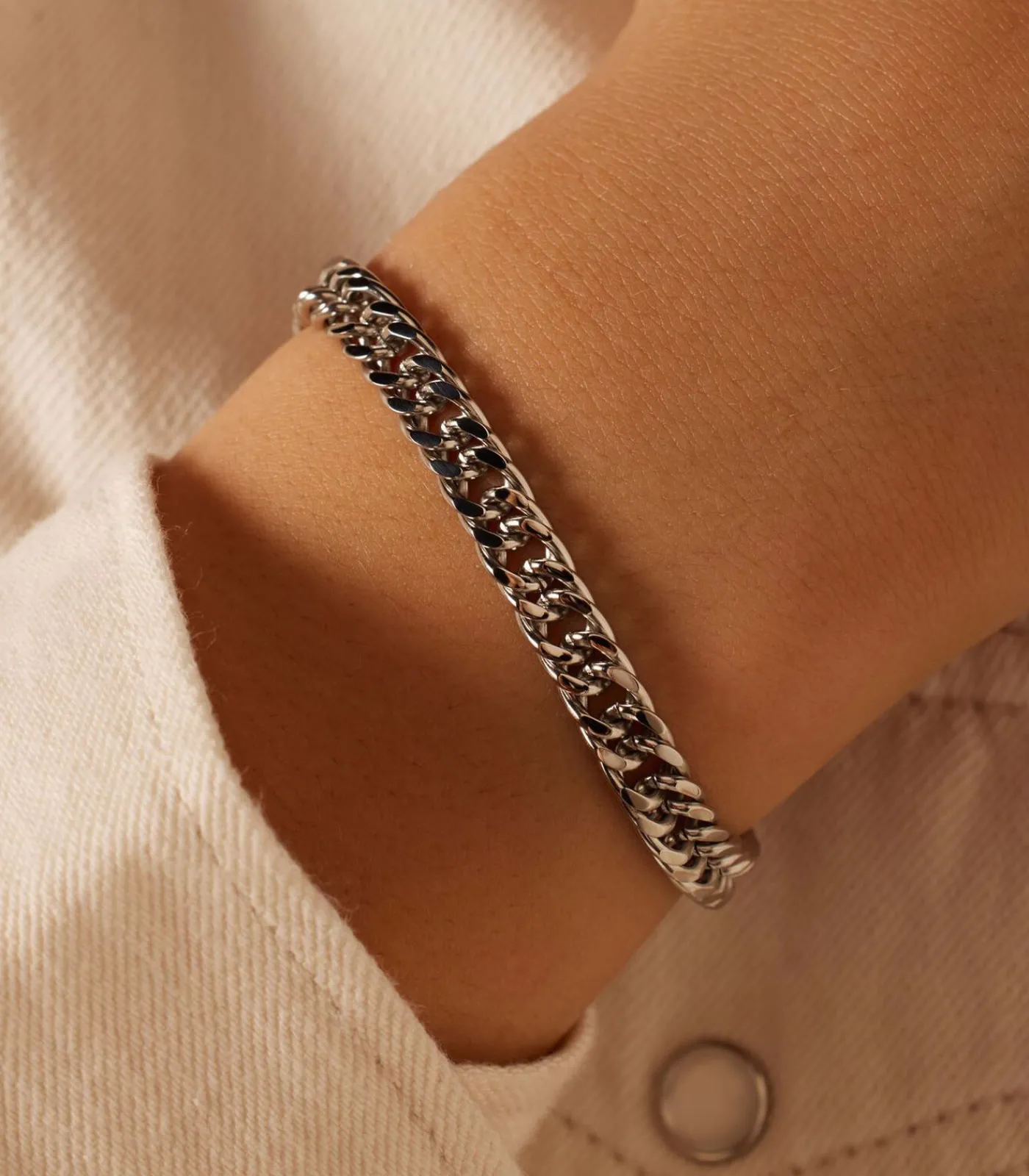 Lucardi Armband Staal - Zilverkleurig silver