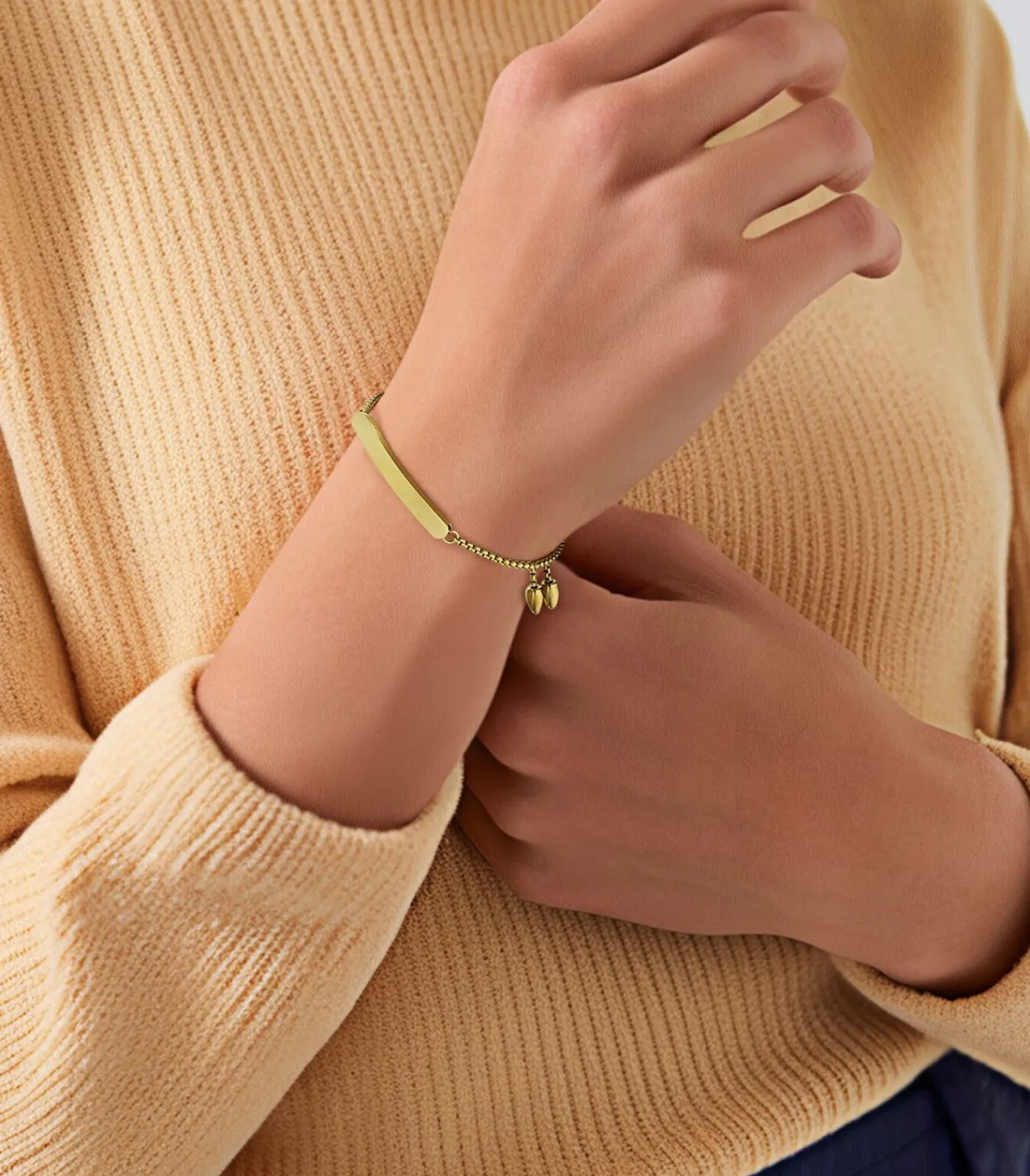 Lucardi Armband Staal 25.8cm gold Discount