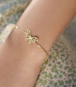 NOELANI Armband voor dames, 925 Sterling zilver | vlinder gold Clearance