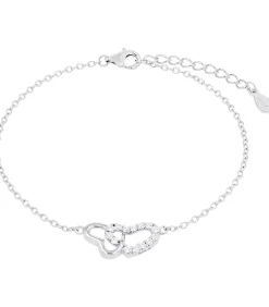 Amor Armband voor dames, 925 Sterling zilver, zirkonia synth. | Hart silver Outlet