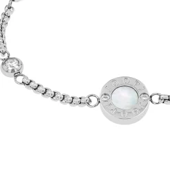 JOOP! Armband voor dames, roestvrij staal, zirkonia synth., glazen kraal silver Discount
