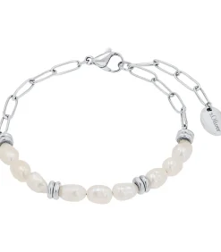 s.Oliver Armband voor dames, roestvrij staal, gekweekte zoetwaterparel silver Sale
