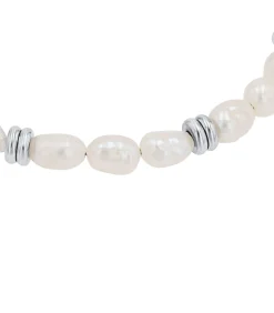 s.Oliver Armband voor dames, roestvrij staal, gekweekte zoetwaterparel silver Sale