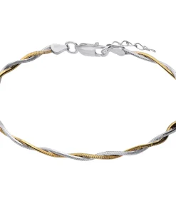 Lucardi Armband Zilver 21 cm gold/silver Online
