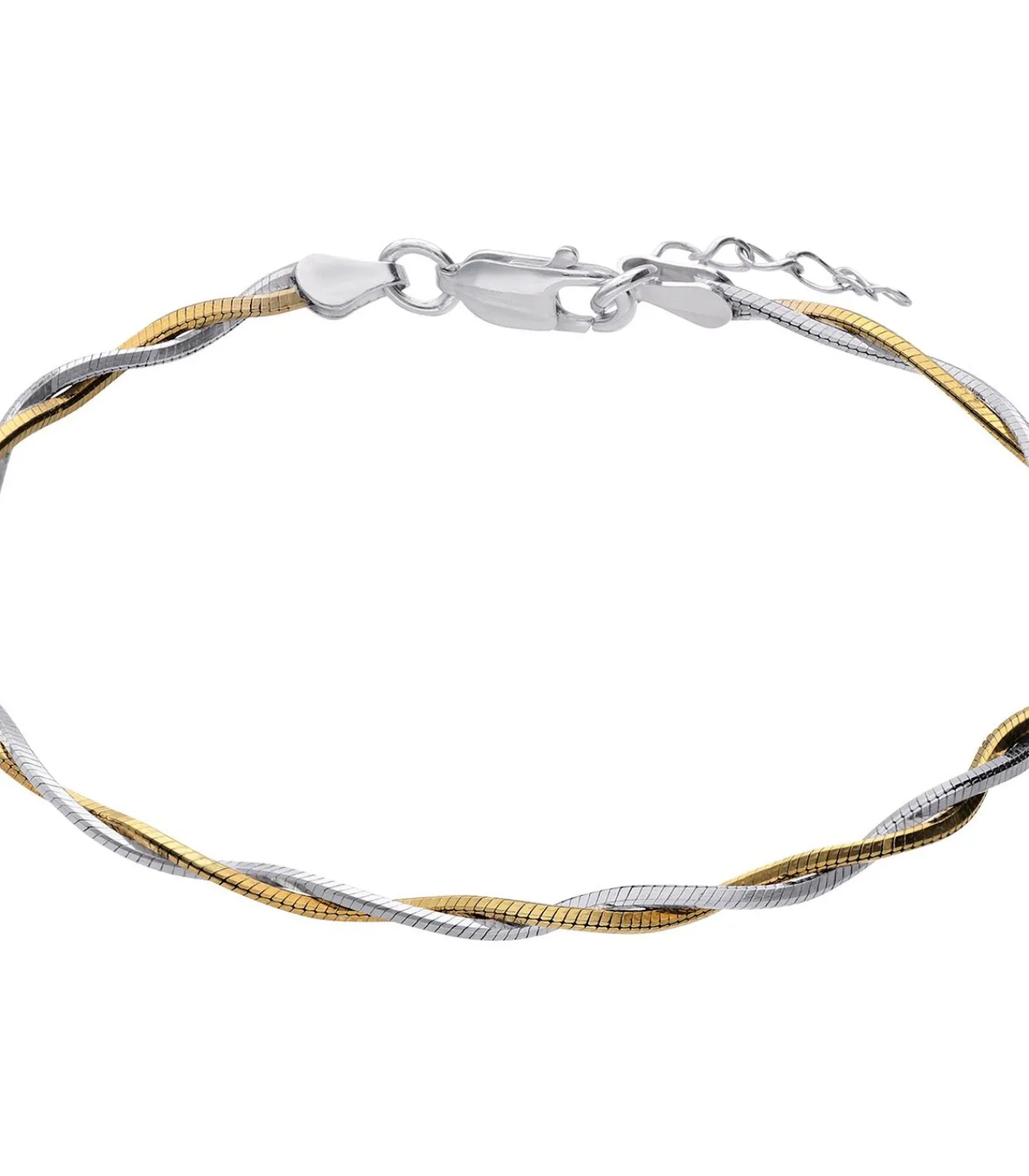 Lucardi Armband Zilver 21 cm gold/silver Online