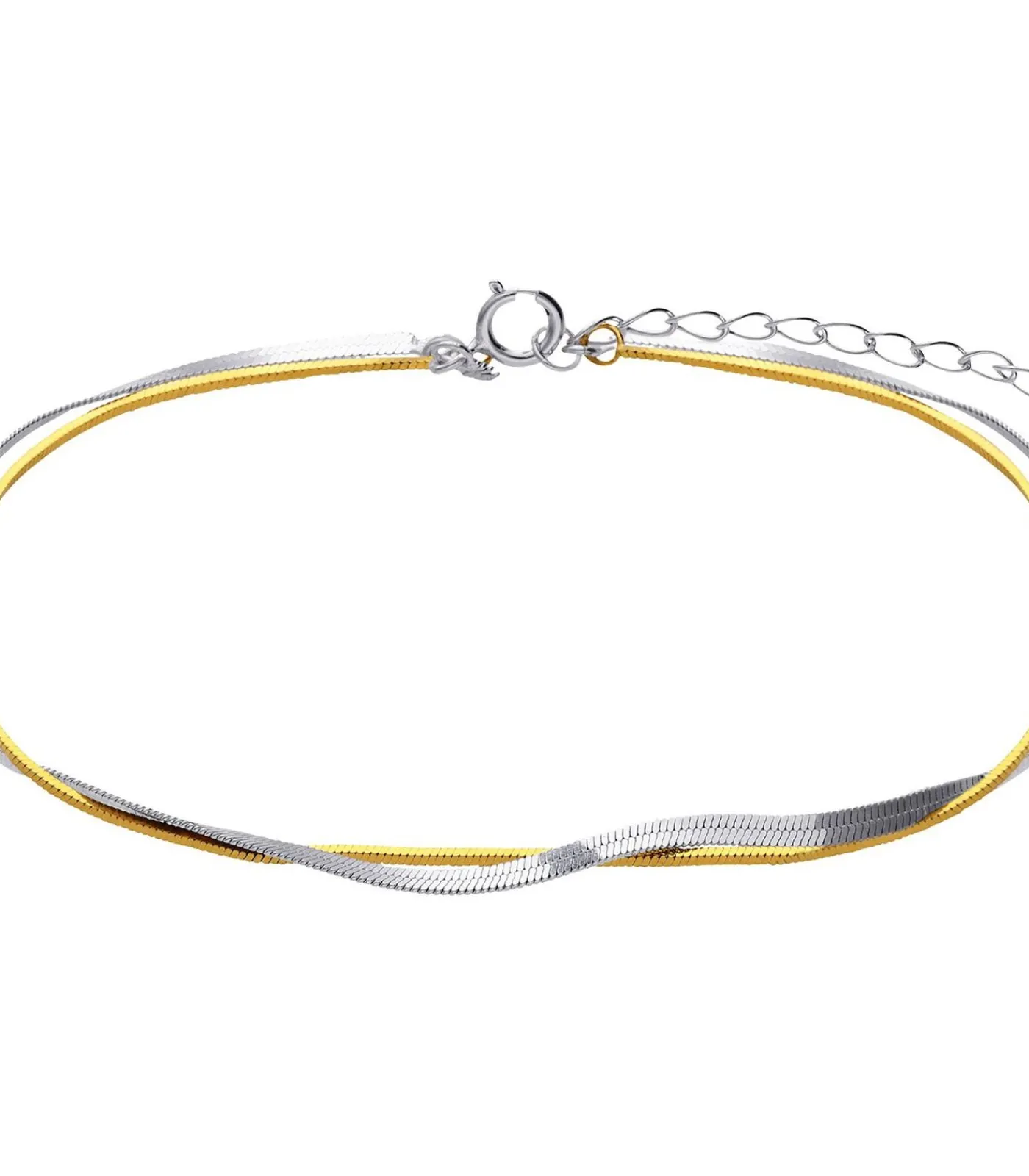 Lucardi Armband Zilver 21 cm gold/silver New