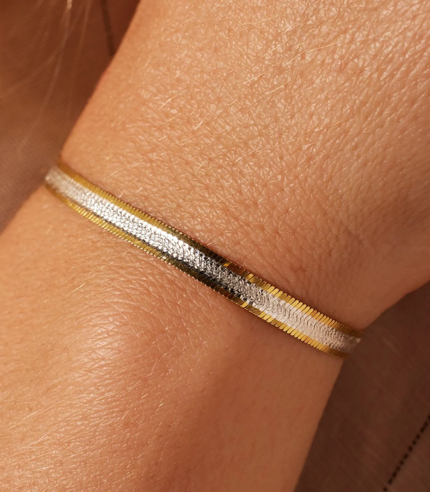 Lucardi Armband Zilver 19 cm - Goud- en Zilverkleurig gold/silver Outlet