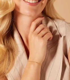 Lucardi Armband Zilver 19 cm - Goudkleurig gold Discount