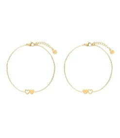 My Jewellery Armbanden set twee hartjes Best