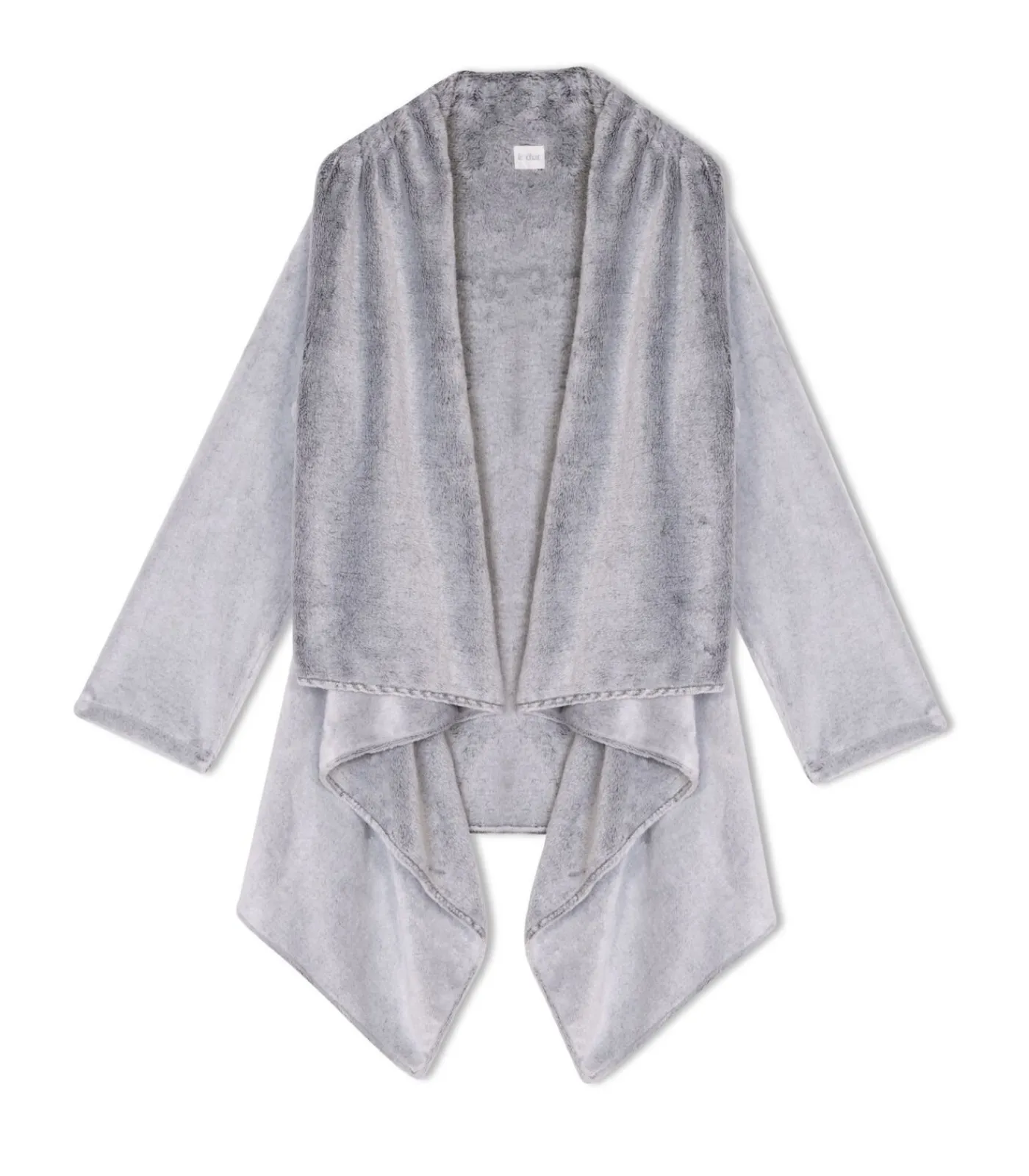 LE CHAT Asymmetrische jas van flanellen pluche ESSENTIEL 179 gray Online