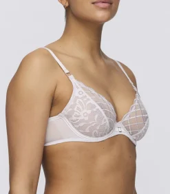 MARIE JO AVEN Marble plunge bh pink New