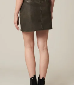 Deeluxe AYLA - Casual korte rok van kunstleer darkGreen New