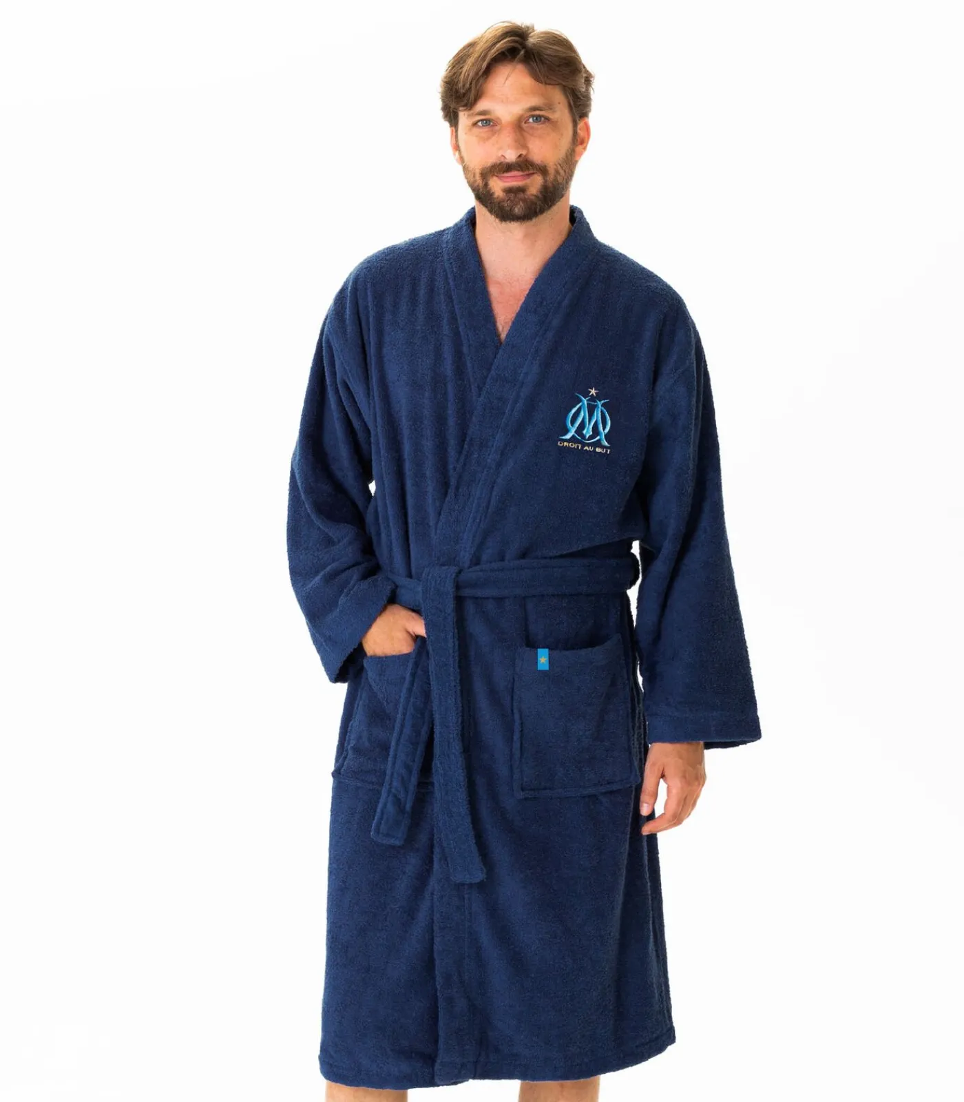 Matt & Rose Badjas 100% katoen, OM RUBAN blue Hot