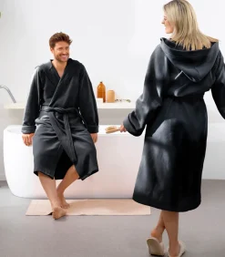 Mood!t Badjas Reese, Zwart - M - Unisex - Katoen/Polyester black Sale