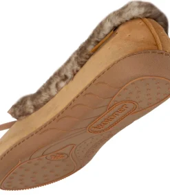 ISOTONER Ballerina damesslippers Glossy camel