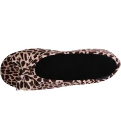 ISOTONER Ballerina pantoffels Giraffe strik beige Clearance